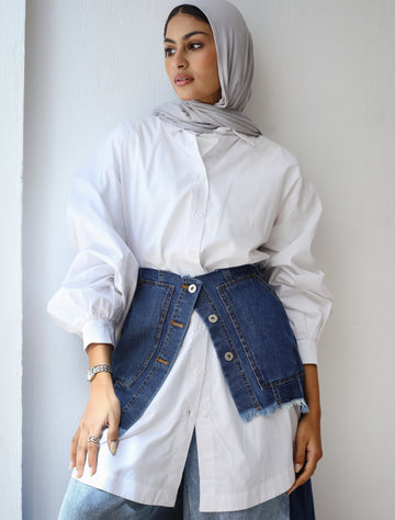 DENIM BELT-DARK BLUE