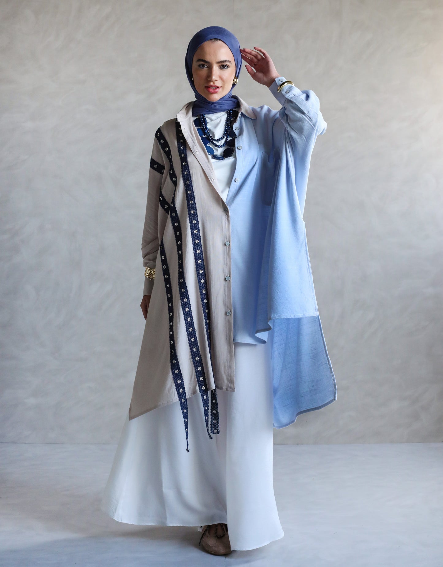 DENIM TOUCH LINEN SHIRT