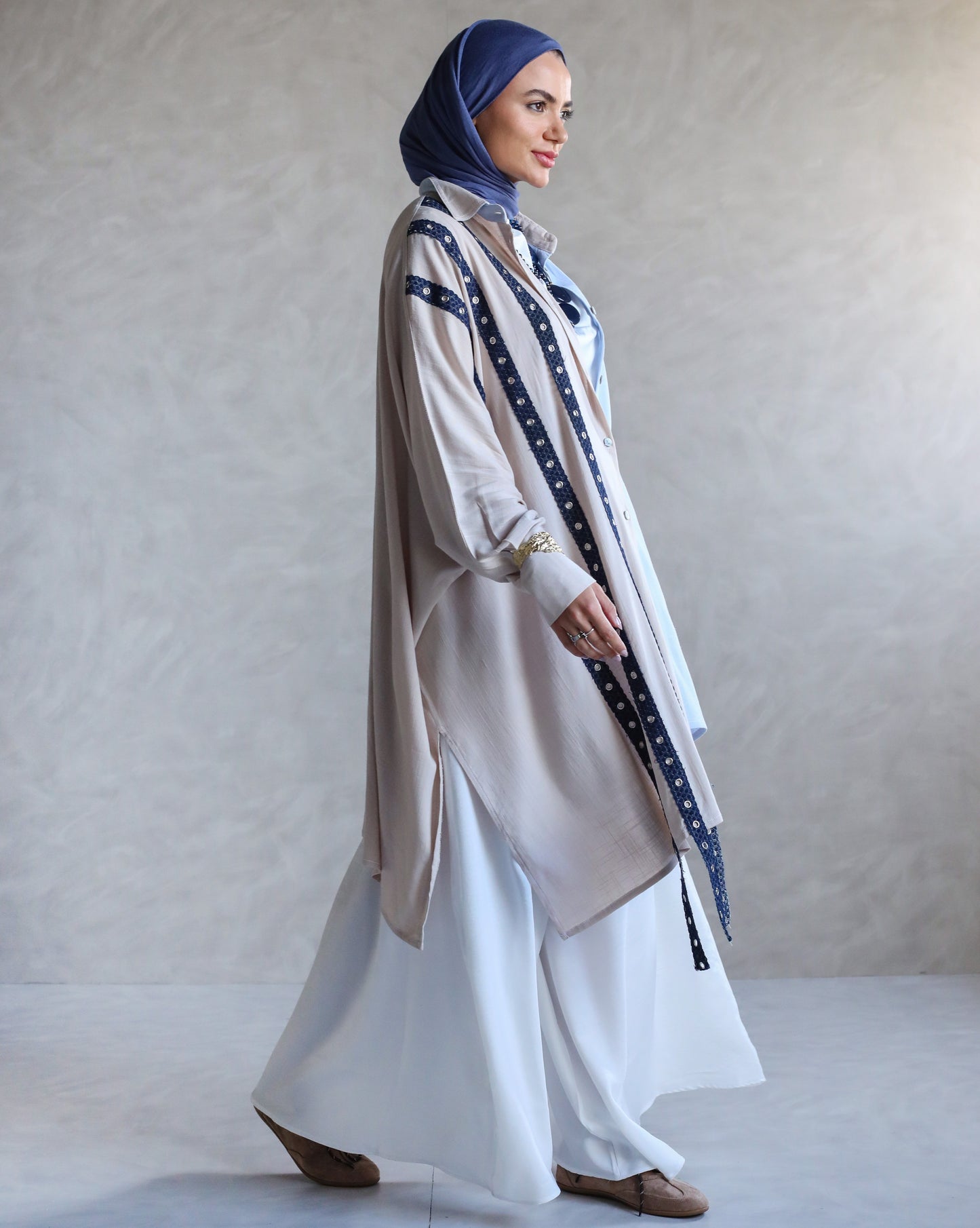DENIM TOUCH LINEN SHIRT