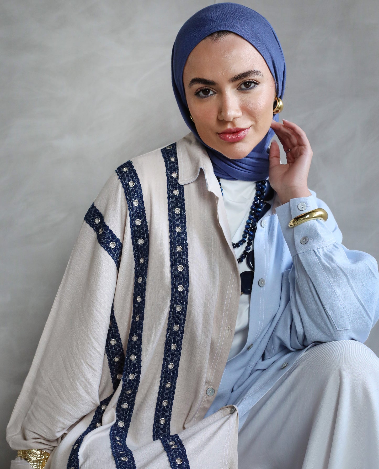DENIM TOUCH LINEN SHIRT