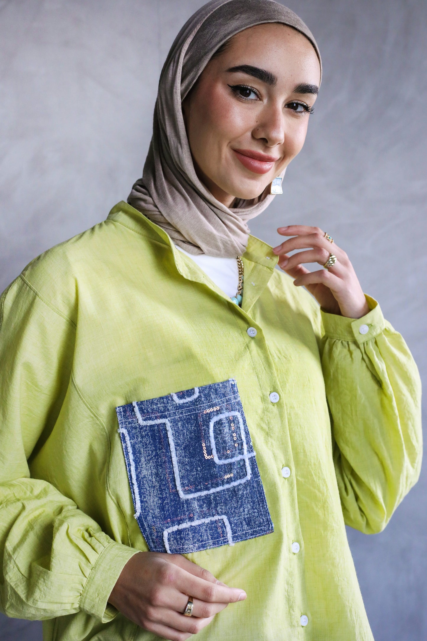 COTTON HIGH LOW SHIRT-YELLOW