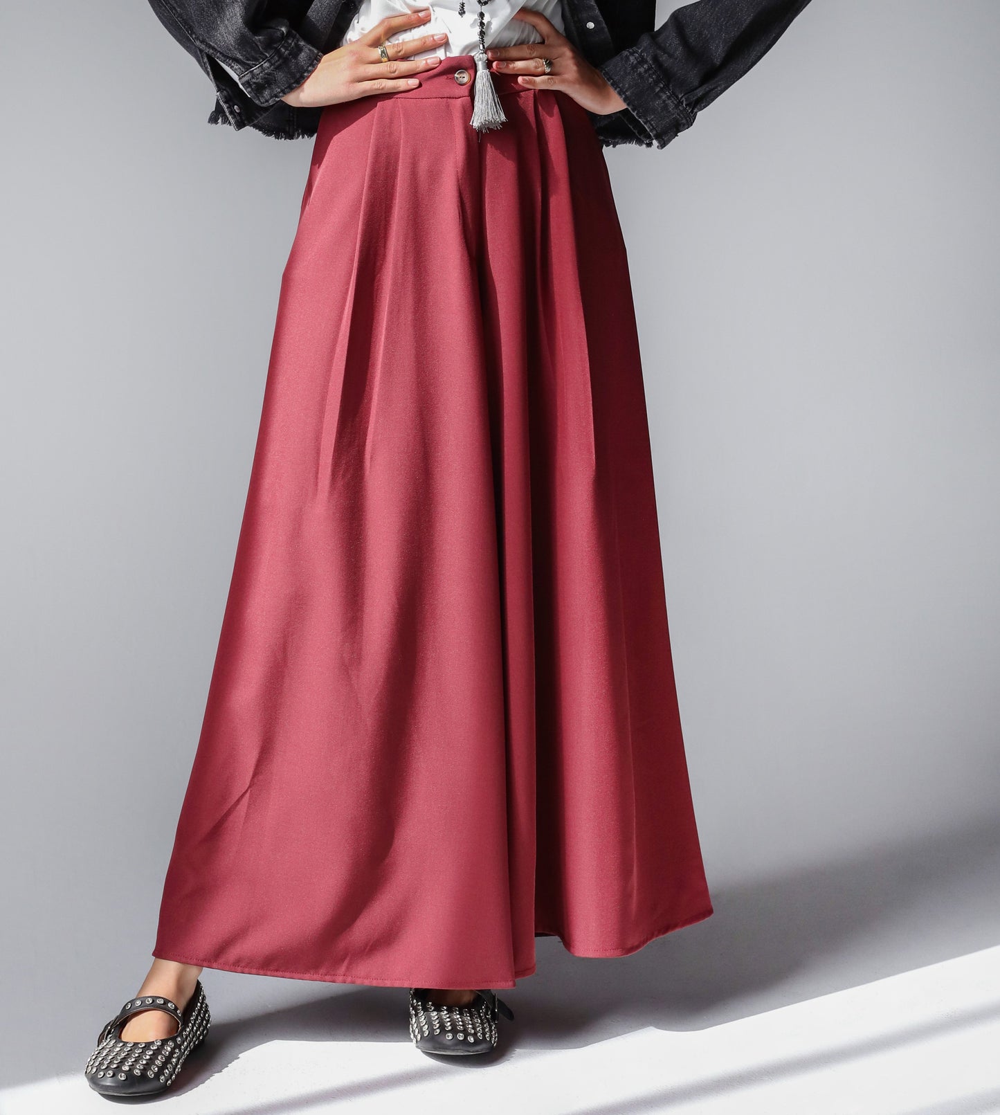 PLAIN CLASSIC PANTS - BURGANDY