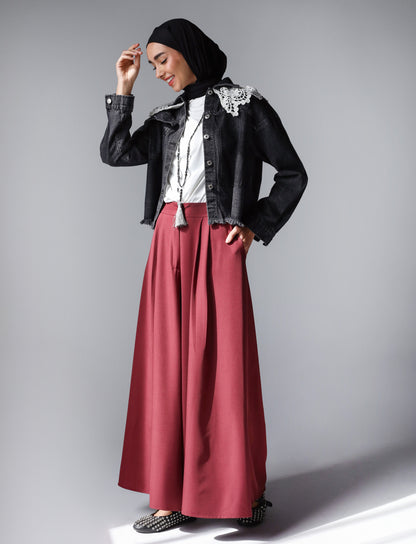 PLAIN CLASSIC PANTS - BURGANDY
