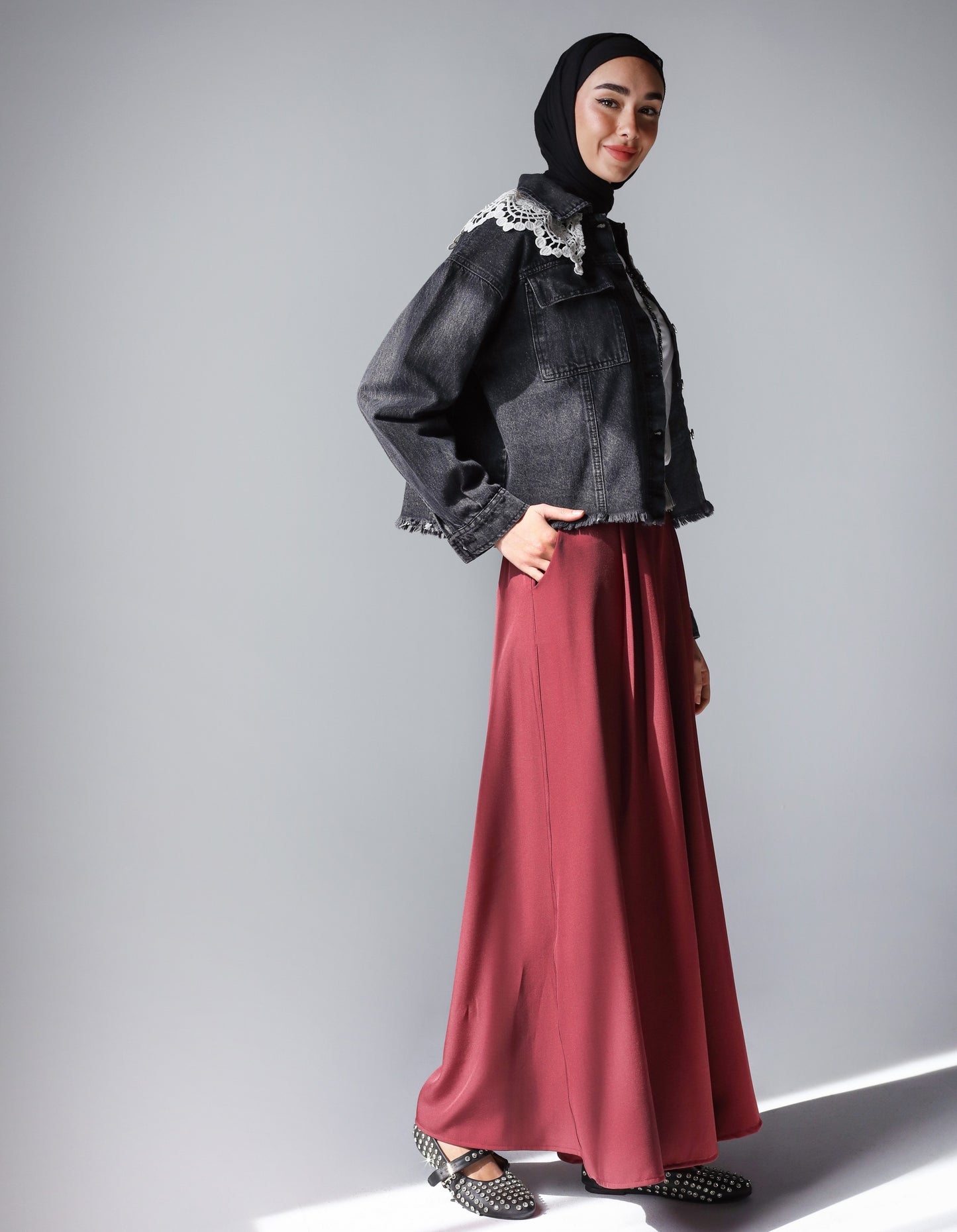PLAIN CLASSIC PANTS - BURGANDY