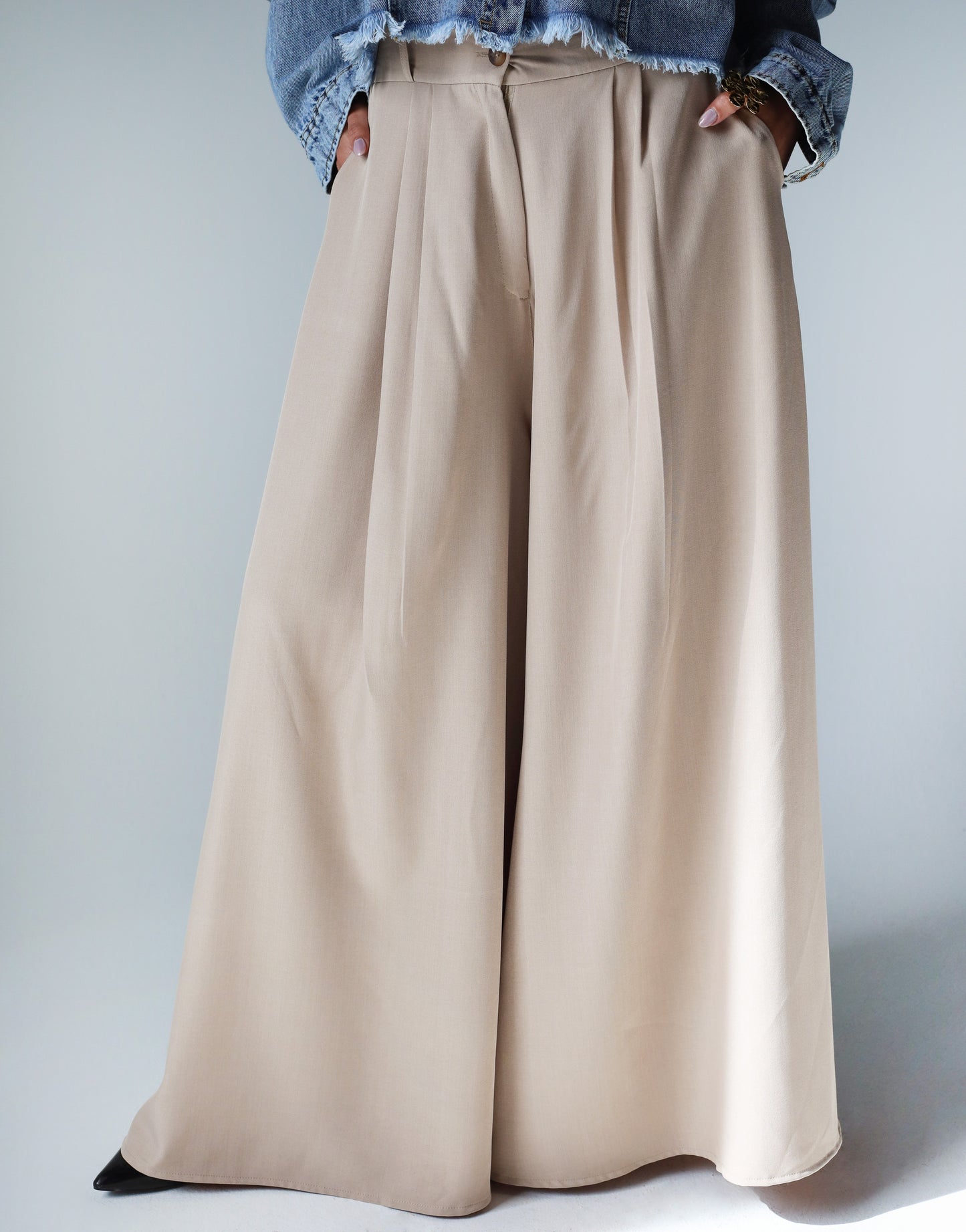 PLAIN CLASSIC PANTS - BEIGE