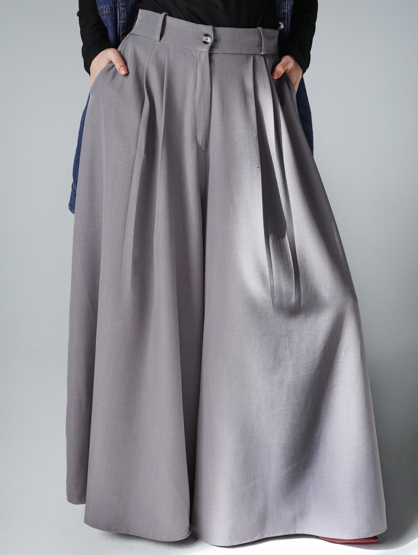 PLAIN CLASSIC PANTS - GRAY