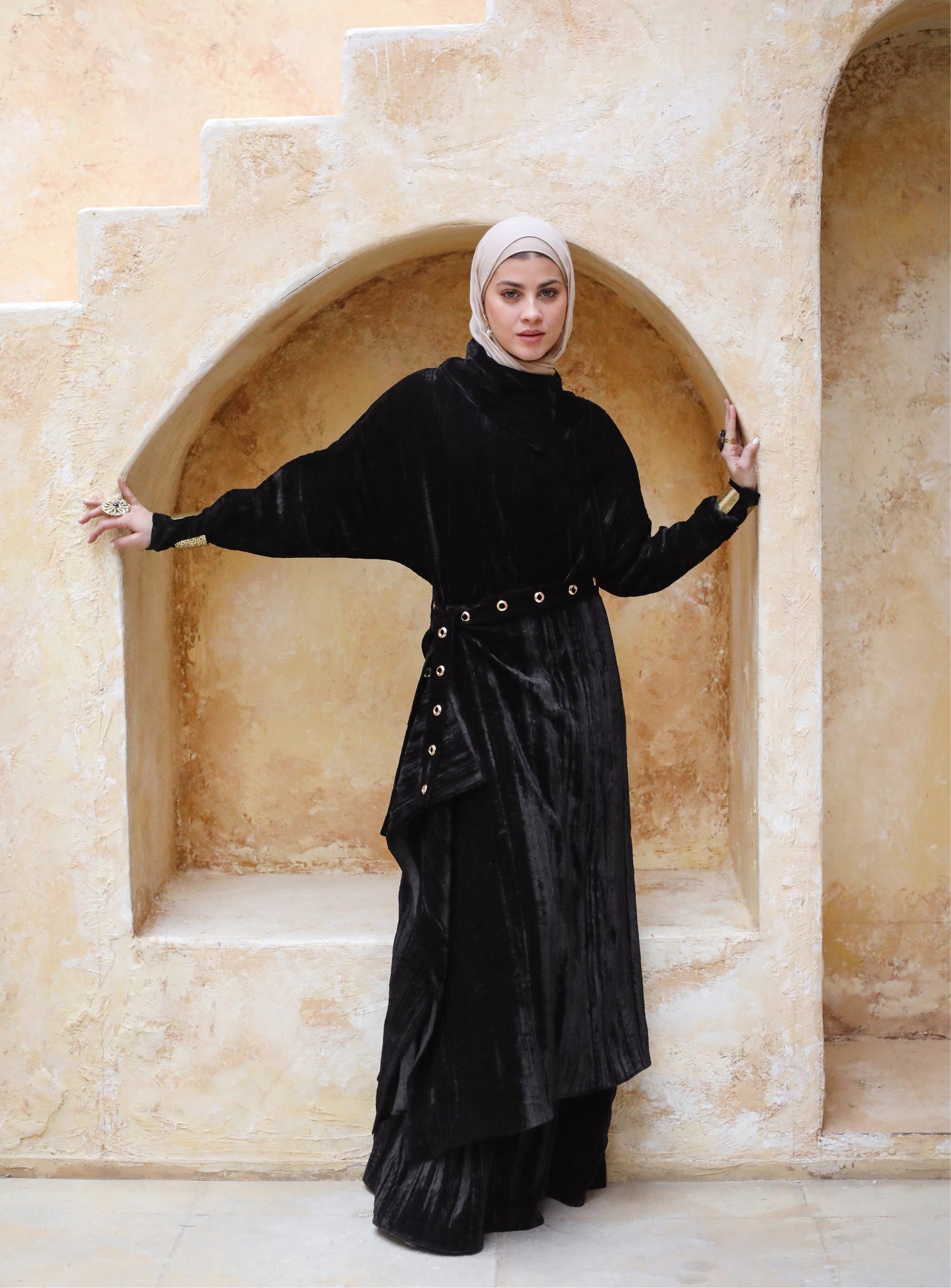 HILAL JUMPSUIT SET - BLACK
