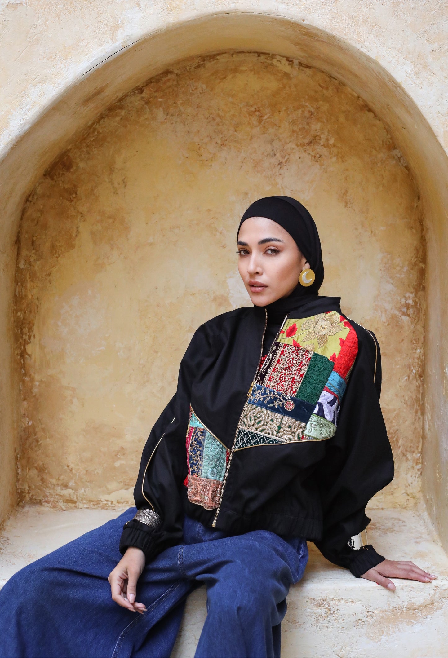 CROPPED PATCHWORK JACKET