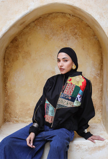 CROPPED PATCHWORK JACKET