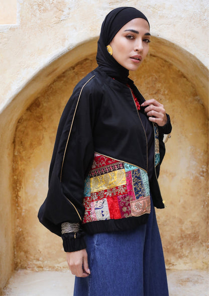 CROPPED PATCHWORK JACKET
