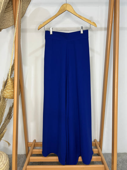 Crepe wide leg pants