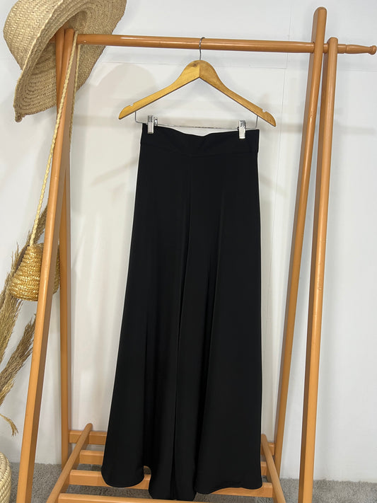 Crepe wide leg pants