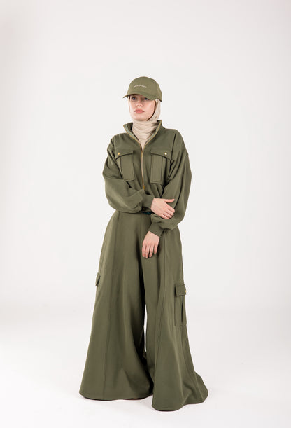 OLIVE MELTON SET