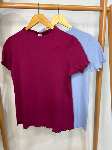 COTTON RIBED BASIC TOP