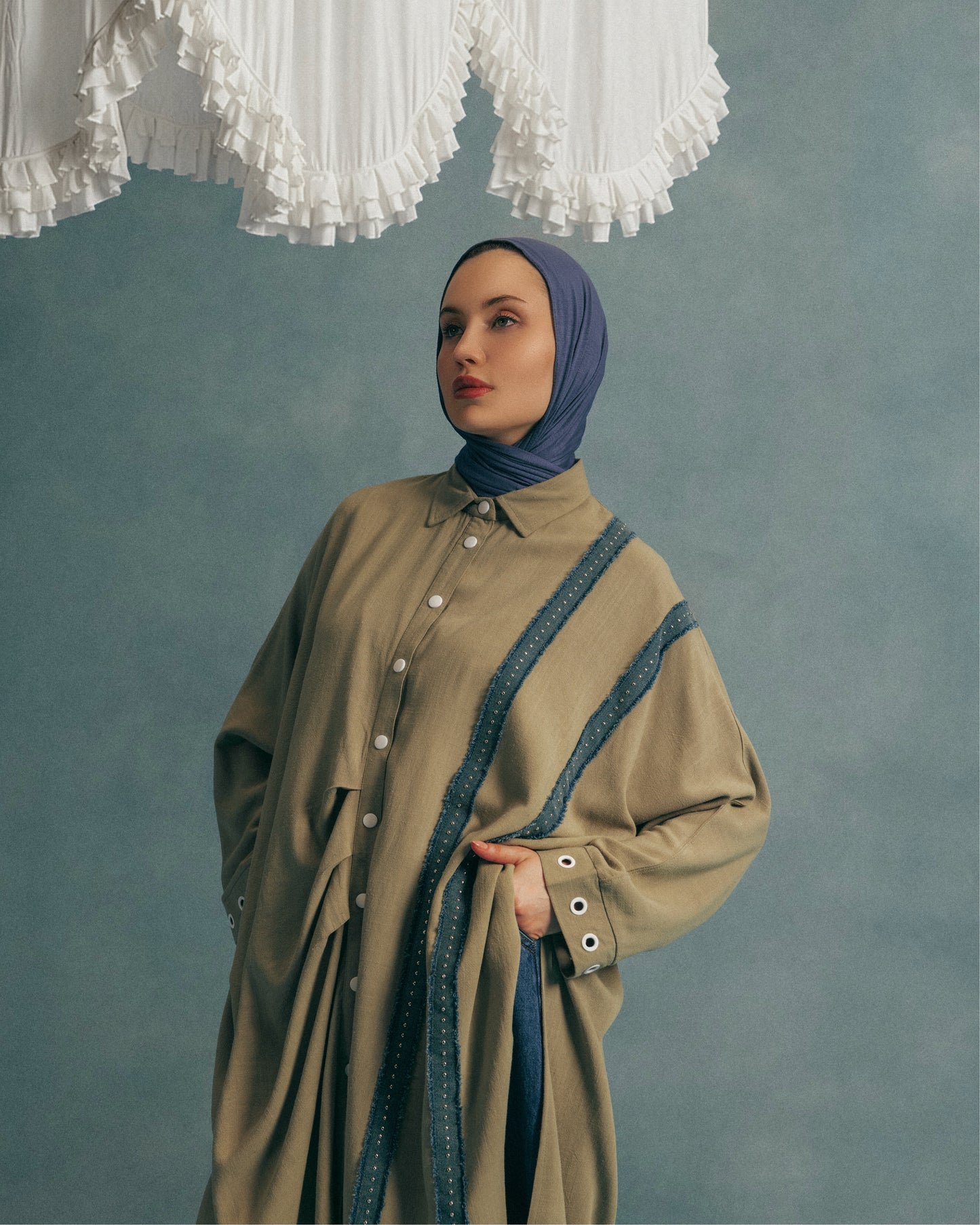 DENIM EYELITE LINEN SHIRT