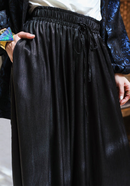 SATIN BALLON PANTS - BLACK
