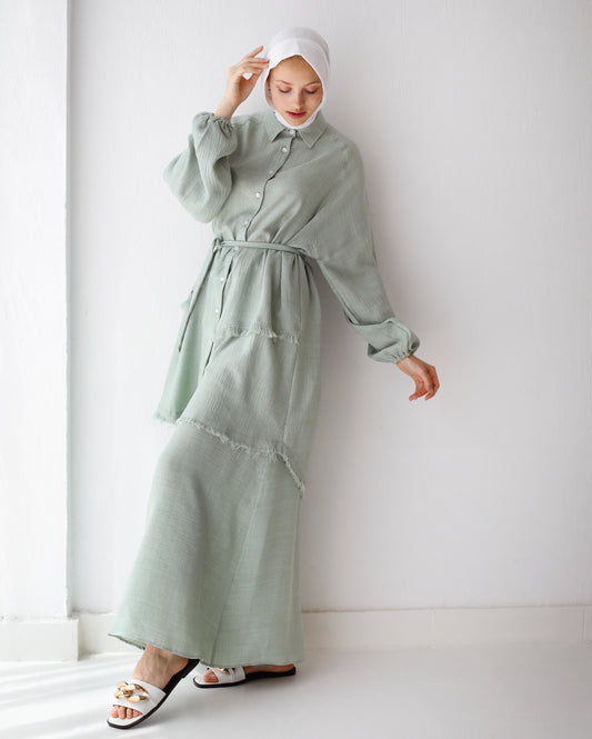 LINEN PLAIN SET-MINT