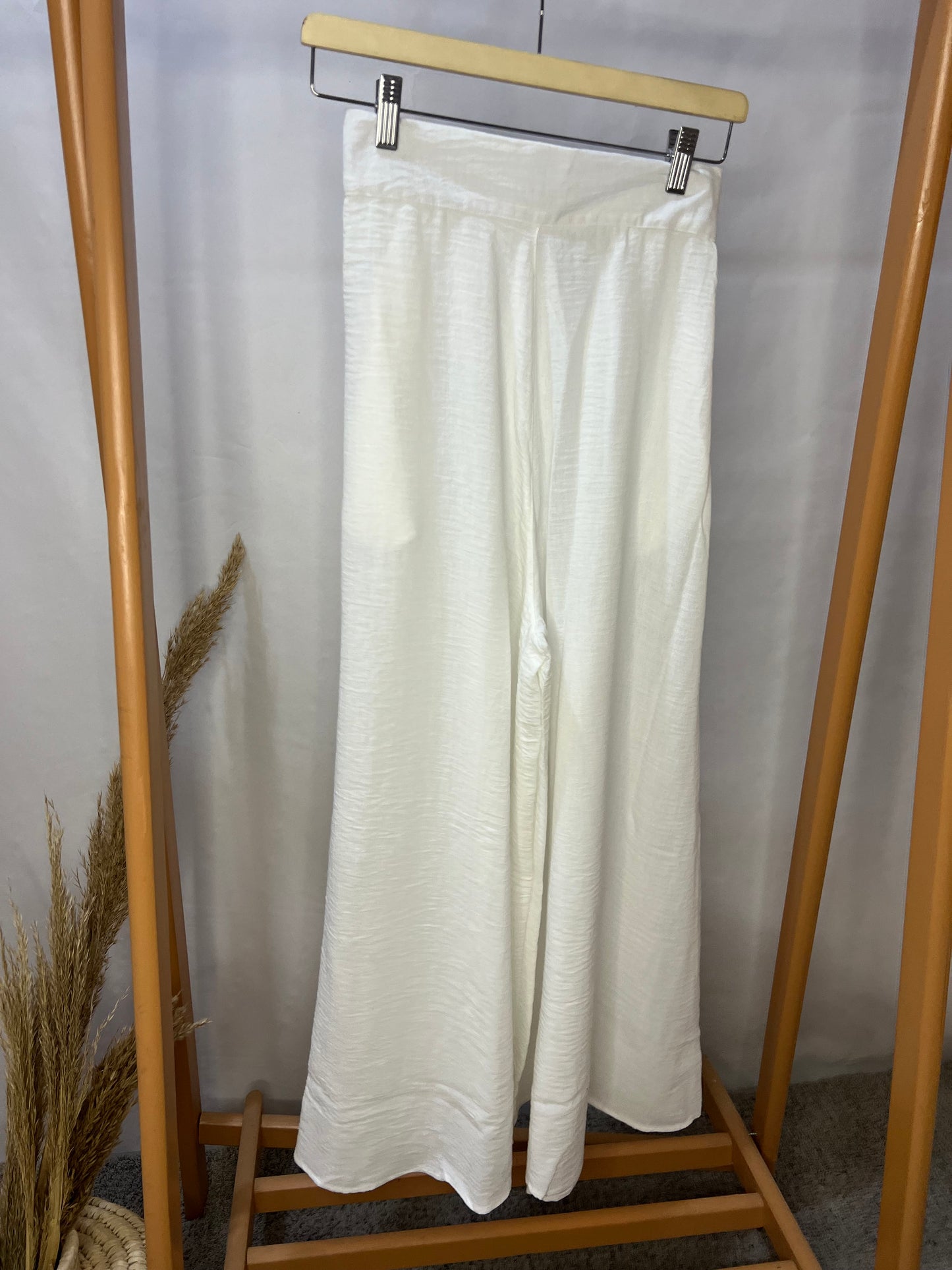 LINEN WIDE LEG PANTS