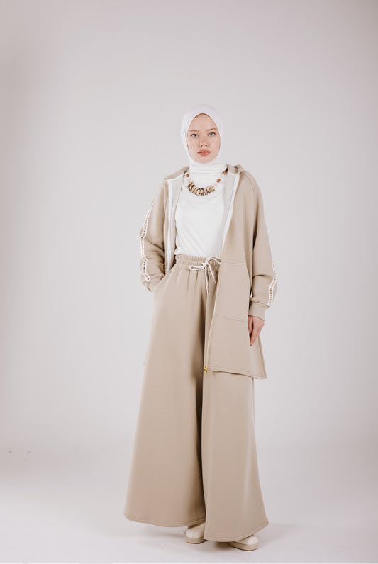 HEAVY MELTON REEMA SET BEIGE