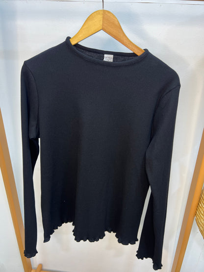 LONG SLEEVE COTTON RIB TOP