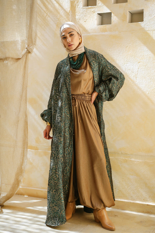 SATIN BALLON PANTS - GOLD