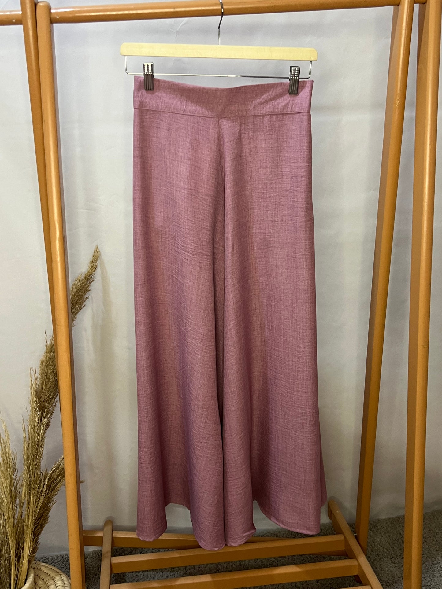 LINEN WIDE LEG PANTS