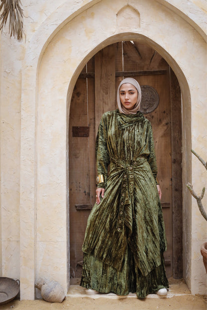 HILAL JUMPSUIT SET-OLIVE