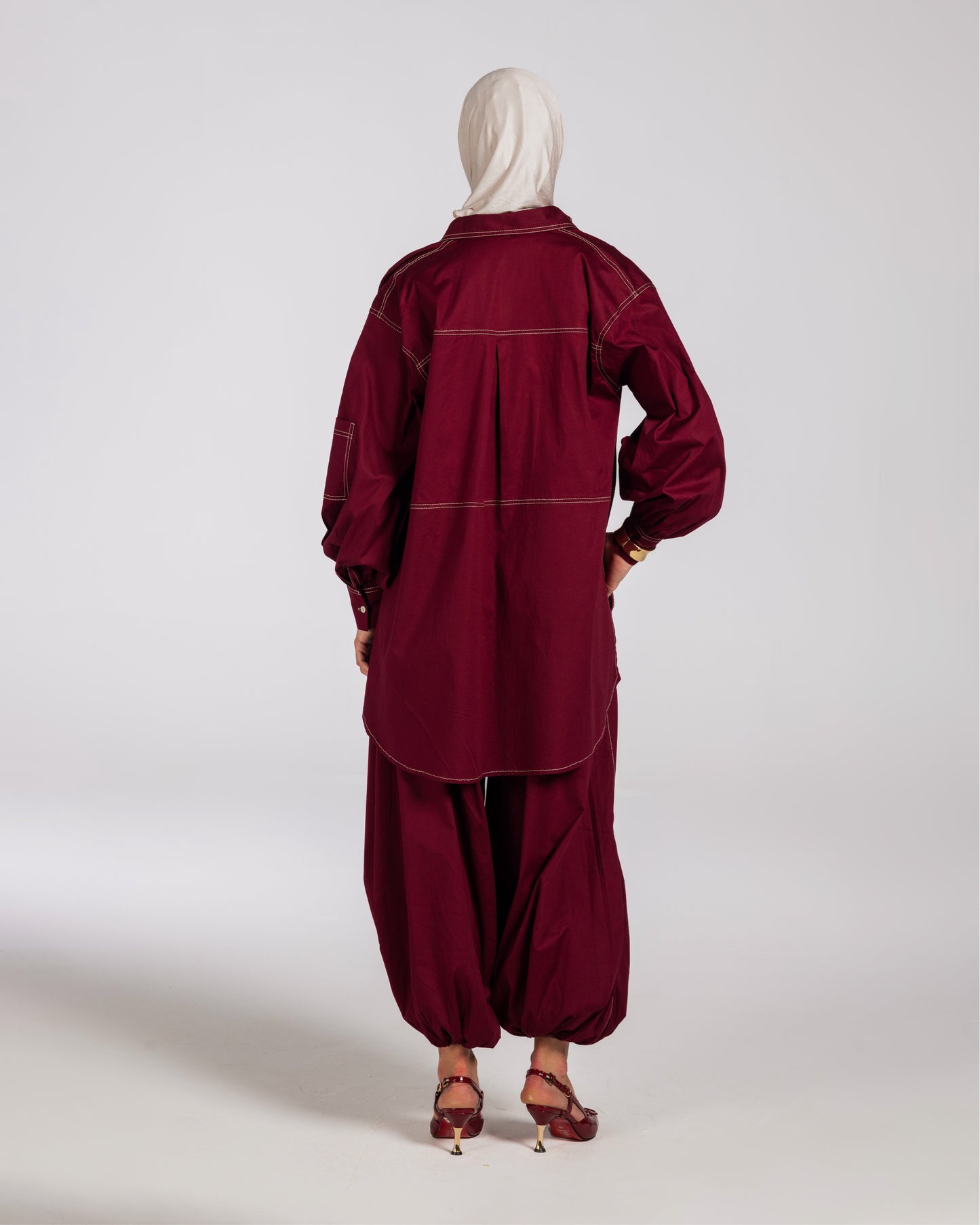 NASMA SHIRT-BURGANDY