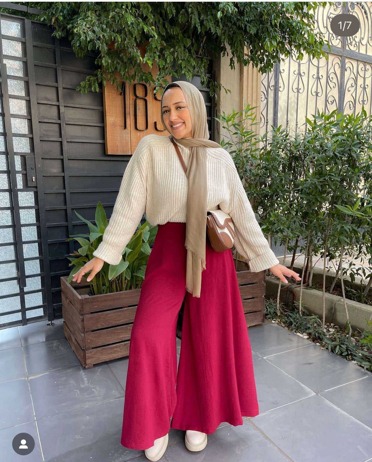 SUEDE CREPE WIDE LEG PANTS - BURGANDY