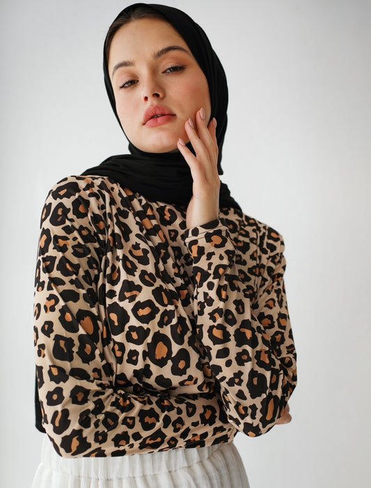 LEOPARD COTTON TOP