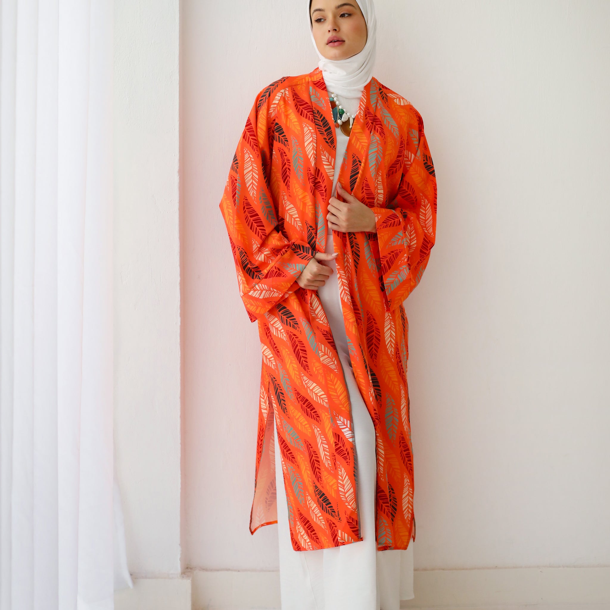 PRINTED KIMONO ORANGE