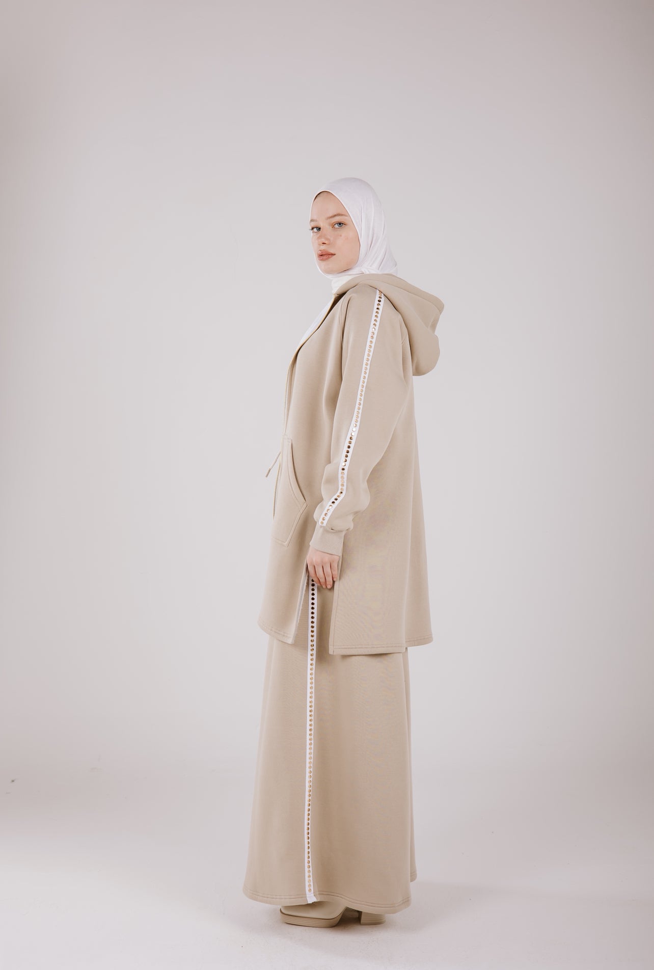 HEAVY MELTON REEMA SET BEIGE