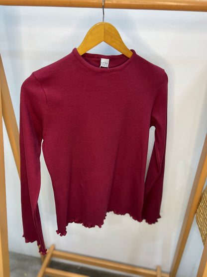 LONG SLEEVE COTTON RIB TOP