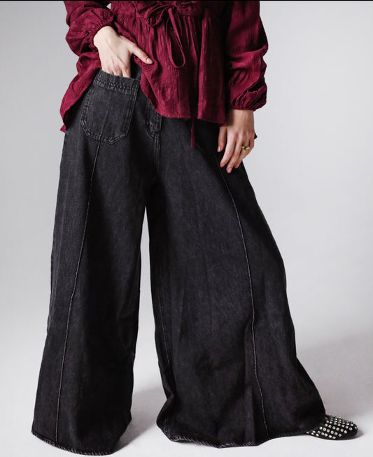FRONT POCKET DENIM- DARK GRAY