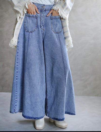 FRONT POCKET DENIM PANTS