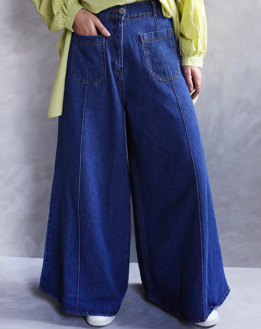 FRONT POCKET DENIM- DARK BLUE
