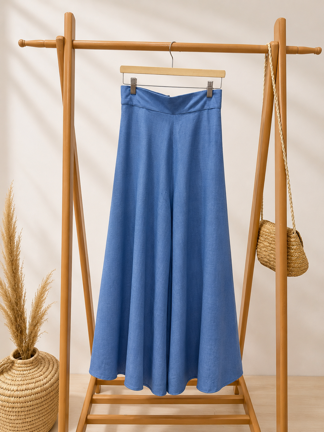 LINEN WIDE LEG PANTS