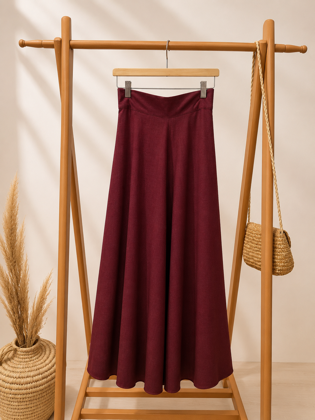 LINEN WIDE LEG PANTS