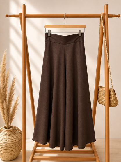 LINEN WIDE LEG PANTS