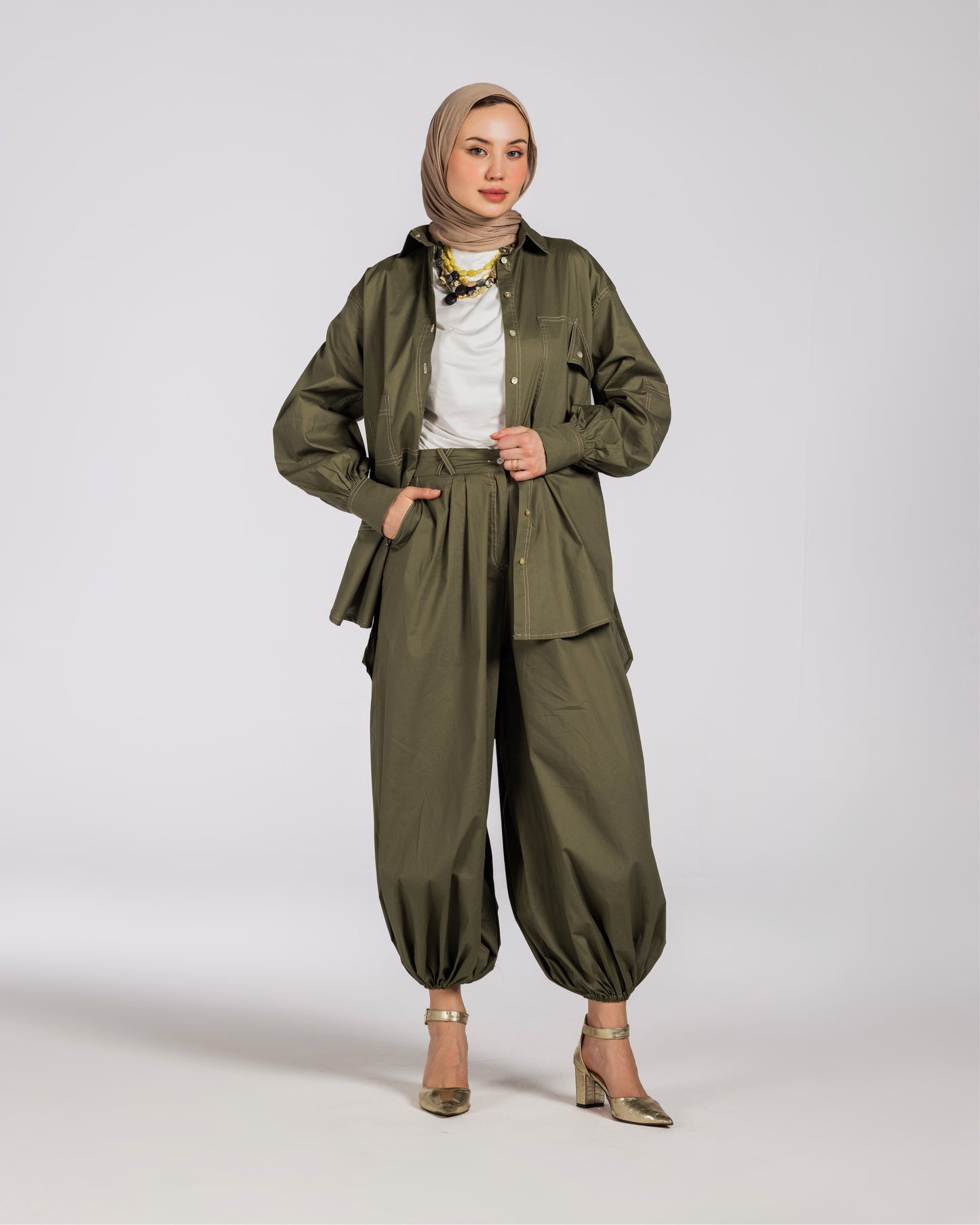 NASMA SHIRT-OLIVE