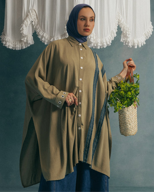 DENIM EYELITE LINEN SHIRT