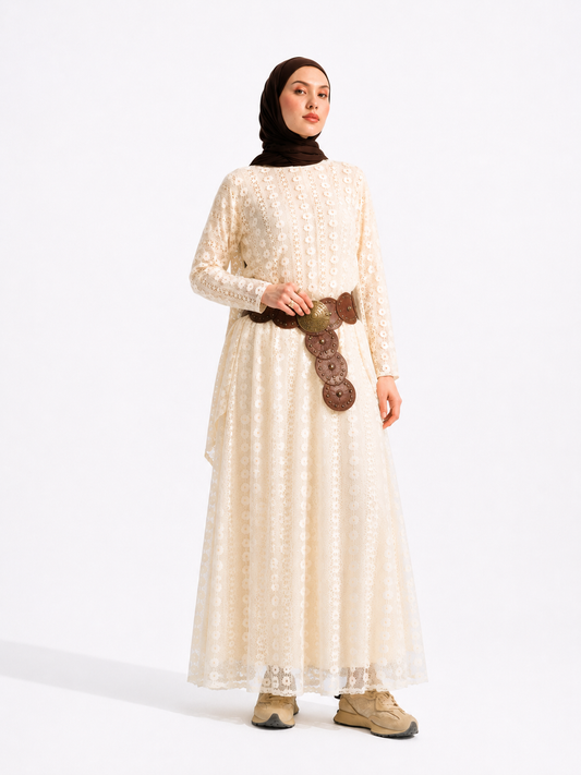 CROCHET FULLY LINED SKIRT