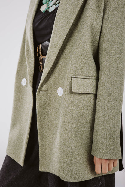 0VERSZIE WOOL BLAZER - MINT GREEN
