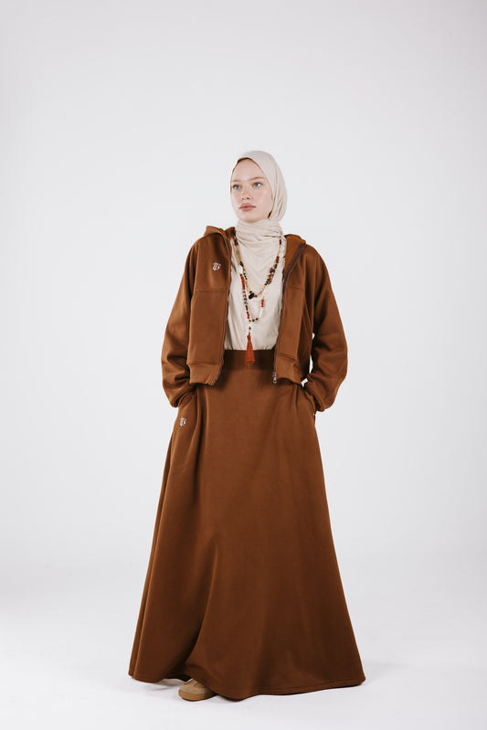 KAYAN SKIRT SET IN BROWN