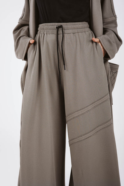 JACQUAED GHALIA SET IN DARK GRAY
