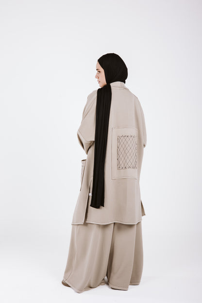 JACQUARD GHALIA SET IN BEIGE