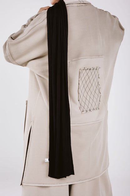 JACQUARD GHALIA SET IN BEIGE