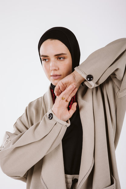 JACQUARD GHALIA SET IN BEIGE