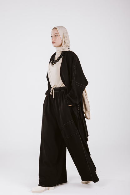 JACQUARD GHALIA SET IN BLACK