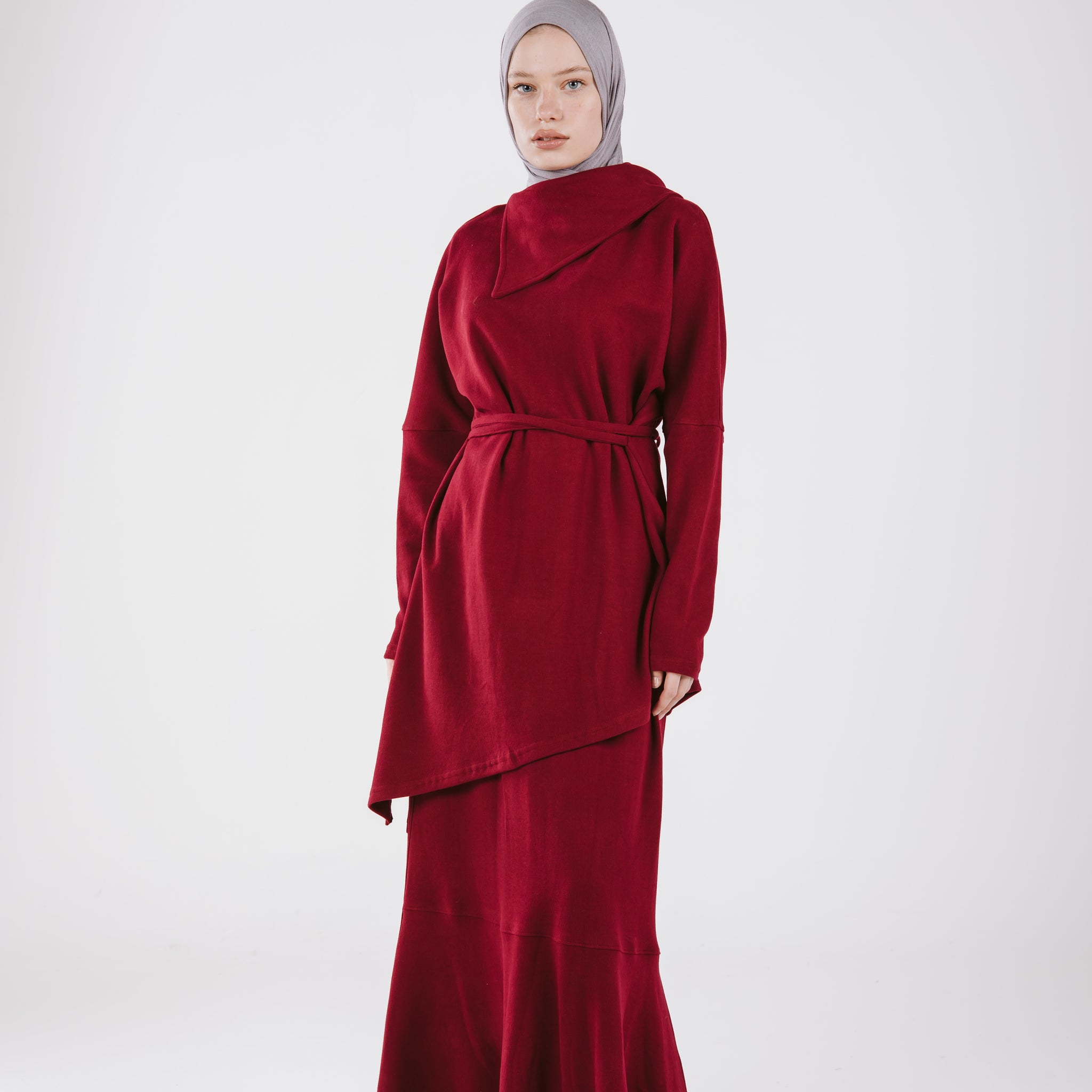 AMALIA WOOL SET IN MAROON